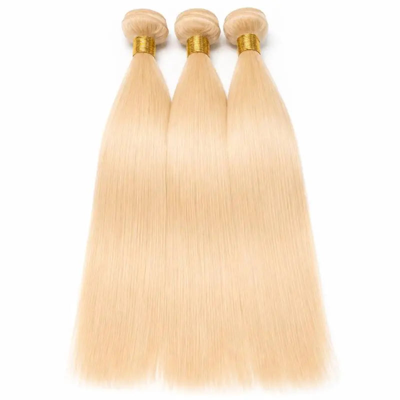 Blonde Straight Human Hair Bundle Deal - hover