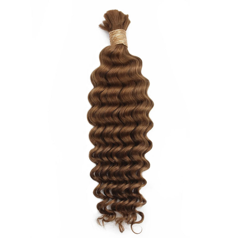 Auburn Deep Wave Bulk Human Hair Extensions - hover