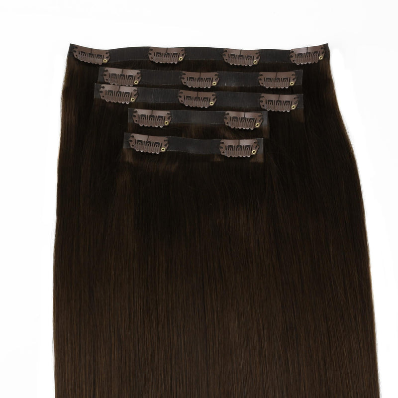 Dark Brown Invisible Clip-ins - hover