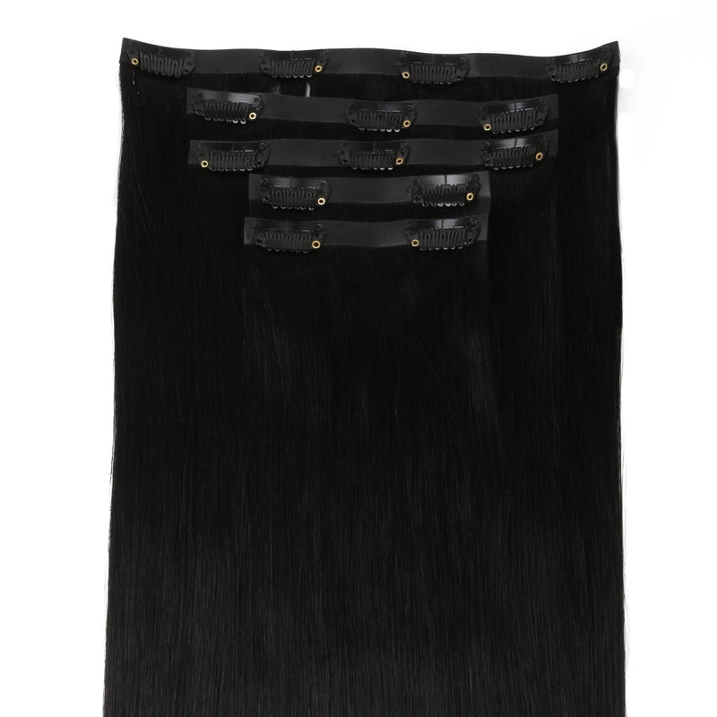 Jet Black Invisible Clip-ins - hover