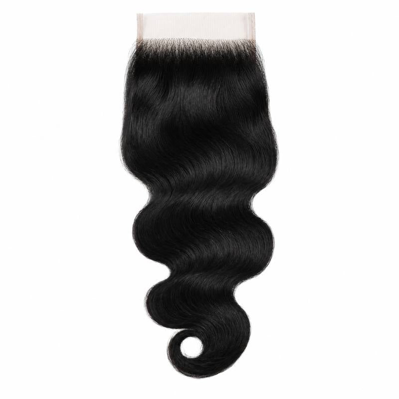 Jet Black Body Wave 4x4 HD Lace Closure - hover