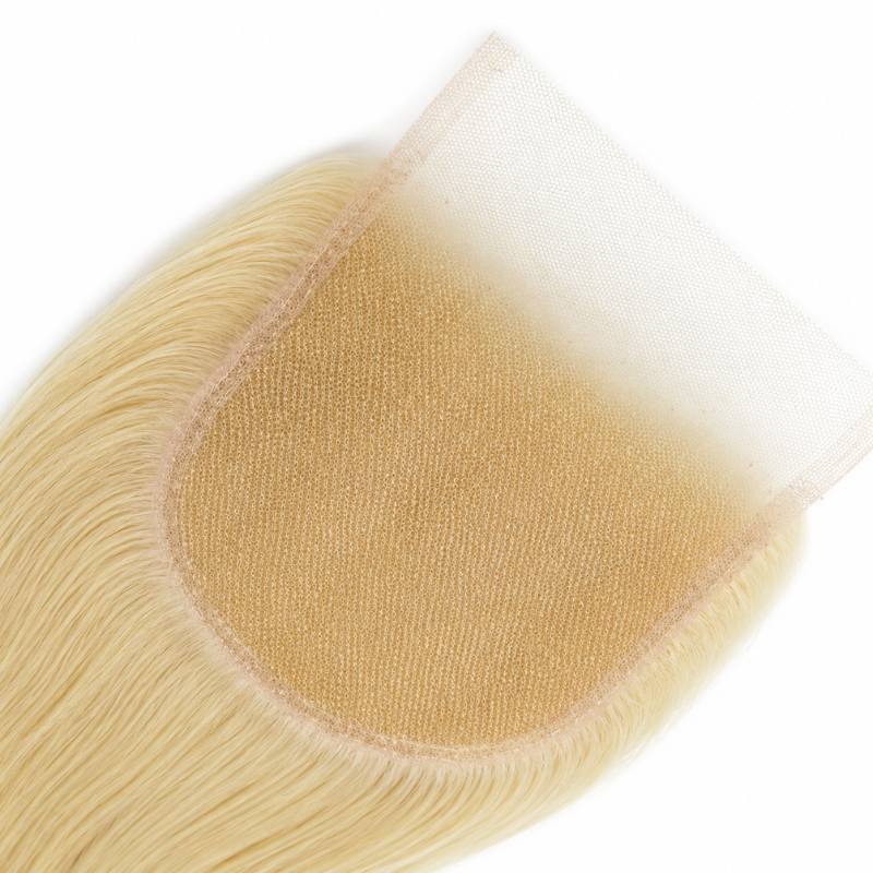 Blonde Straight 4x4 Transparent Lace Closure - hover