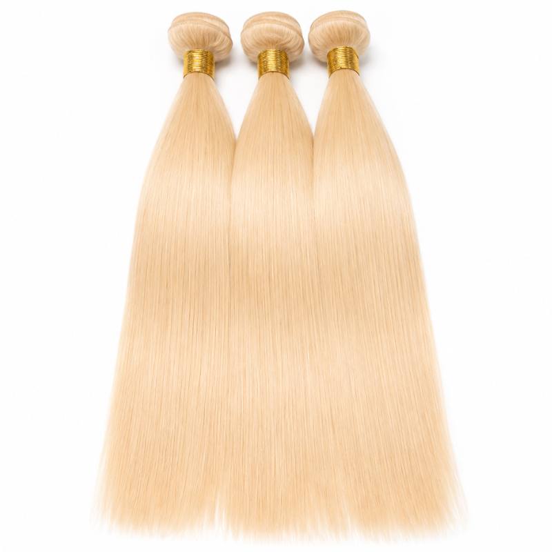 Blonde Straight Human Hair Bundle Deal - hover