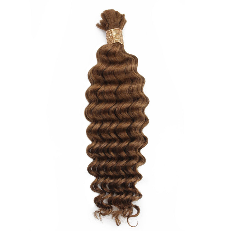 Auburn Deep Wave Bulk Human Hair Extensions - hover
