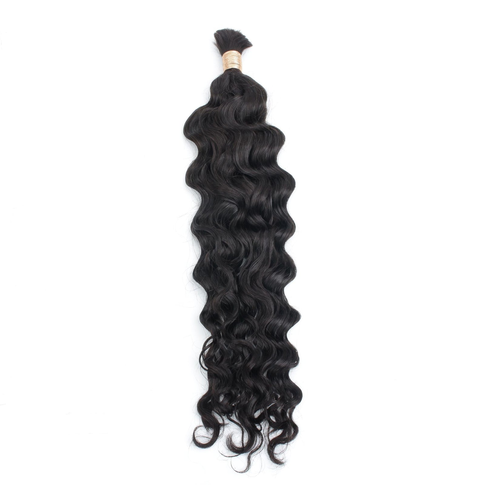 Beach Wave Bulk Human Hair Extensions