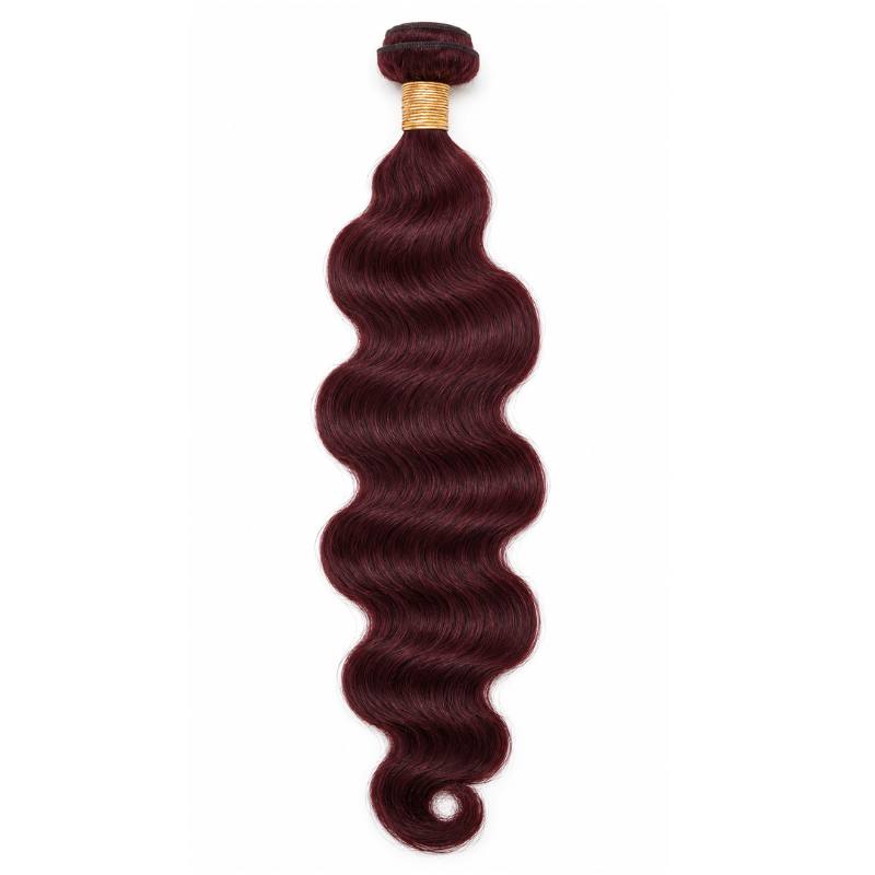 Burgundy Body Wave Human Hair Bundles - hover