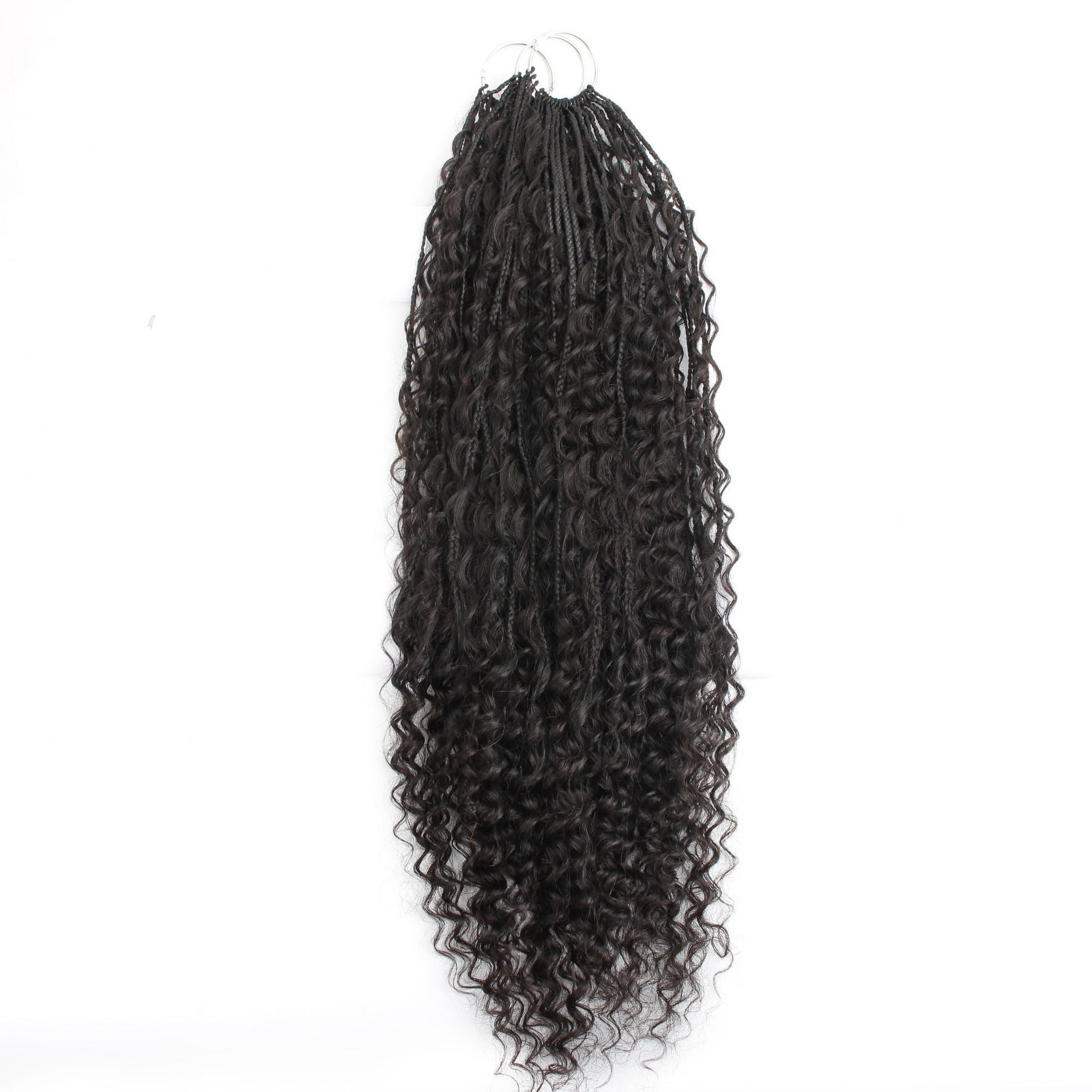 Deep Wave Boho Braids with Human Hair Blend