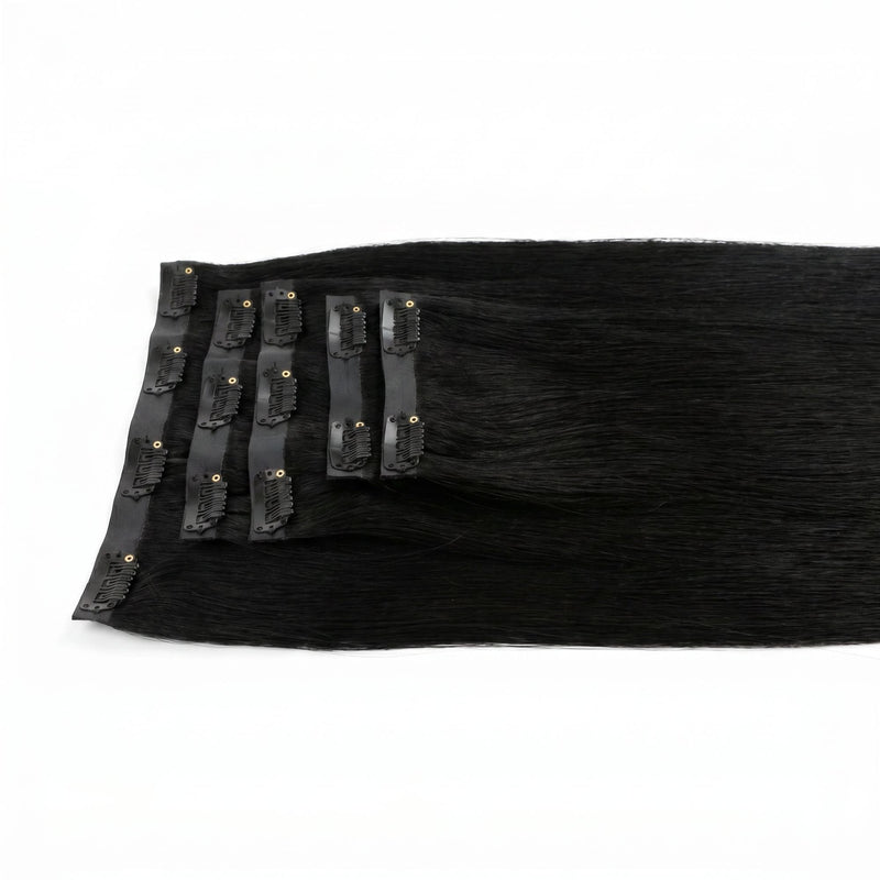 Jet Black Seamless Clip-ins