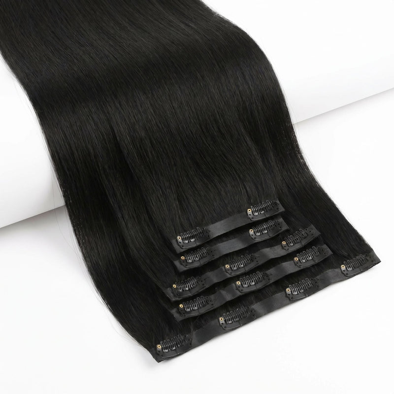 Jet Black Seamless Clip-ins