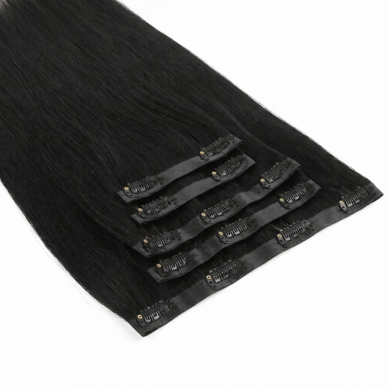 Jet Black Seamless Clip-ins