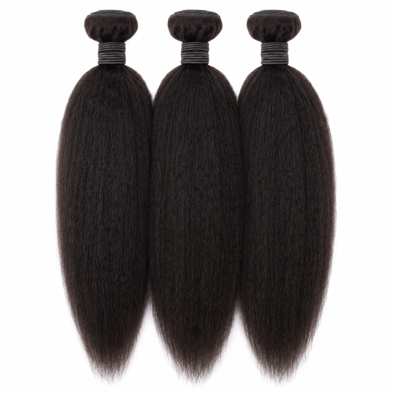 Kinky Straight Human Hair Bundle Deal - hover