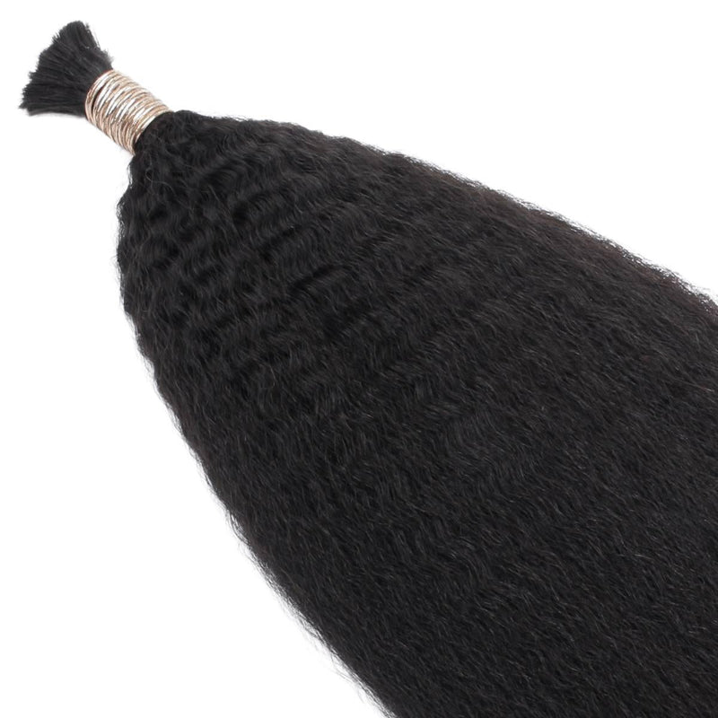 Kinky Straight Bulk Human Hair Extensions - hover