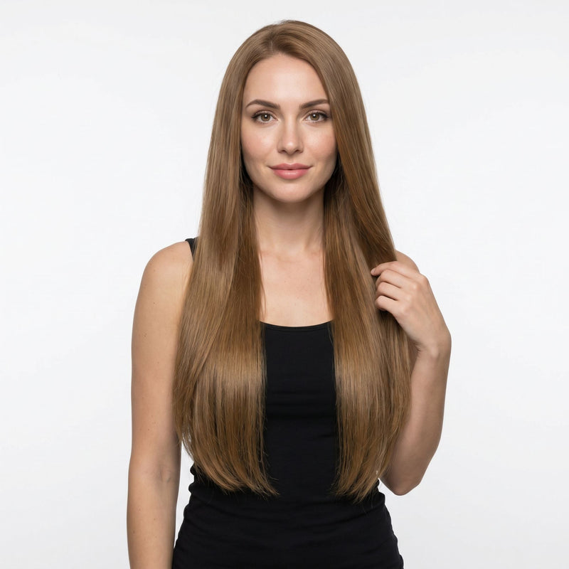 Medium Chestnut Brown Seamless Clip-ins