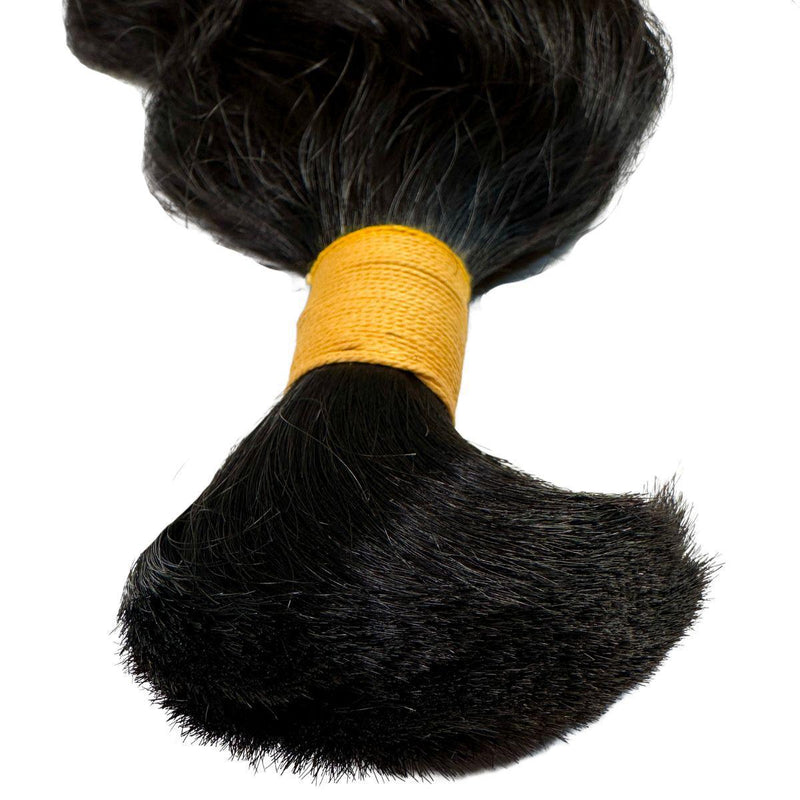 Raw Indian Curly Bulk Human Hair Extensions - hover