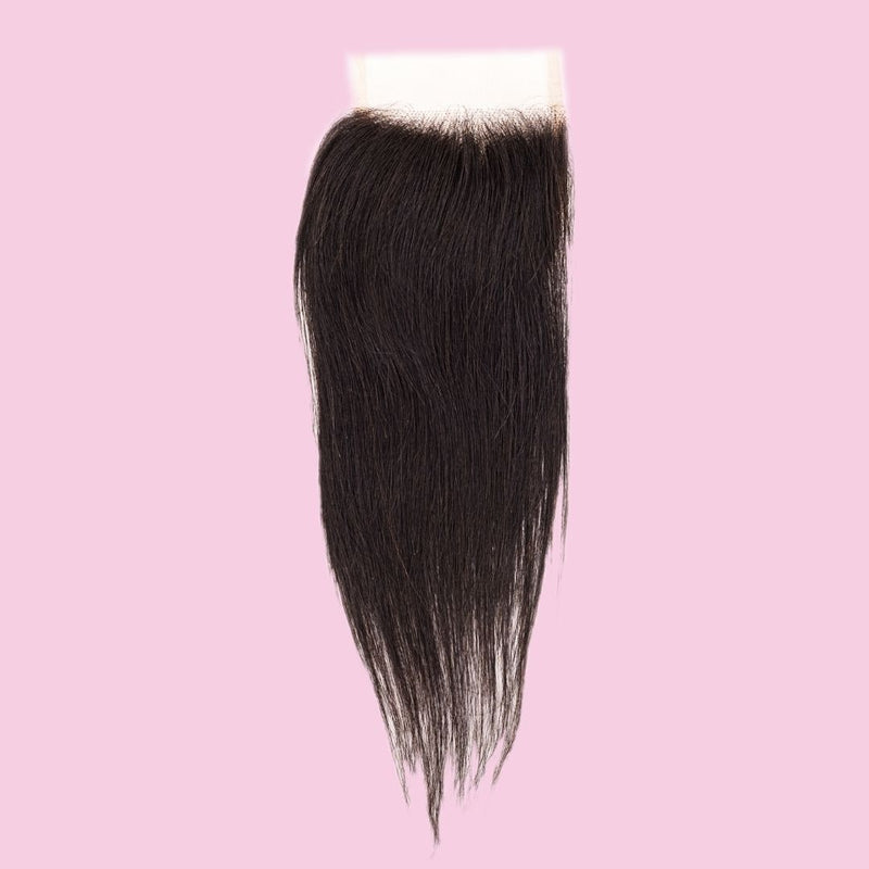 Straight 4x4 Transparent Lace Closure