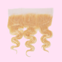 Blonde Body Wave 13x4 Transparent Lace Frontal