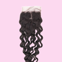 Spanish Wave 4x4 Transparent Lace Closure