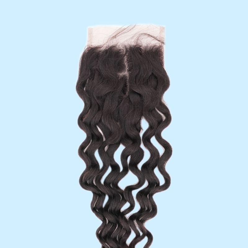 Spanish Wave 4x4 Transparent Lace Closure - hover